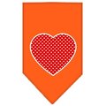 Unconditional Love Red Swiss Dot Heart Screen Print Bandana Orange Small UN757655
